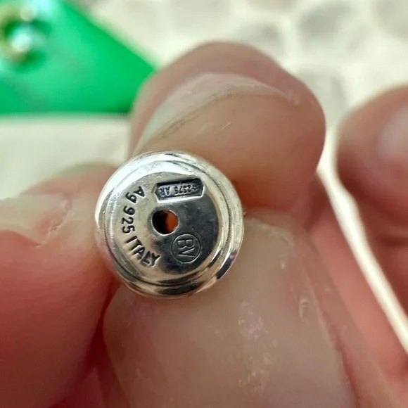 Bottega Veneta Pistachio Twisted Hoop Earrings - Picture 4 of 4